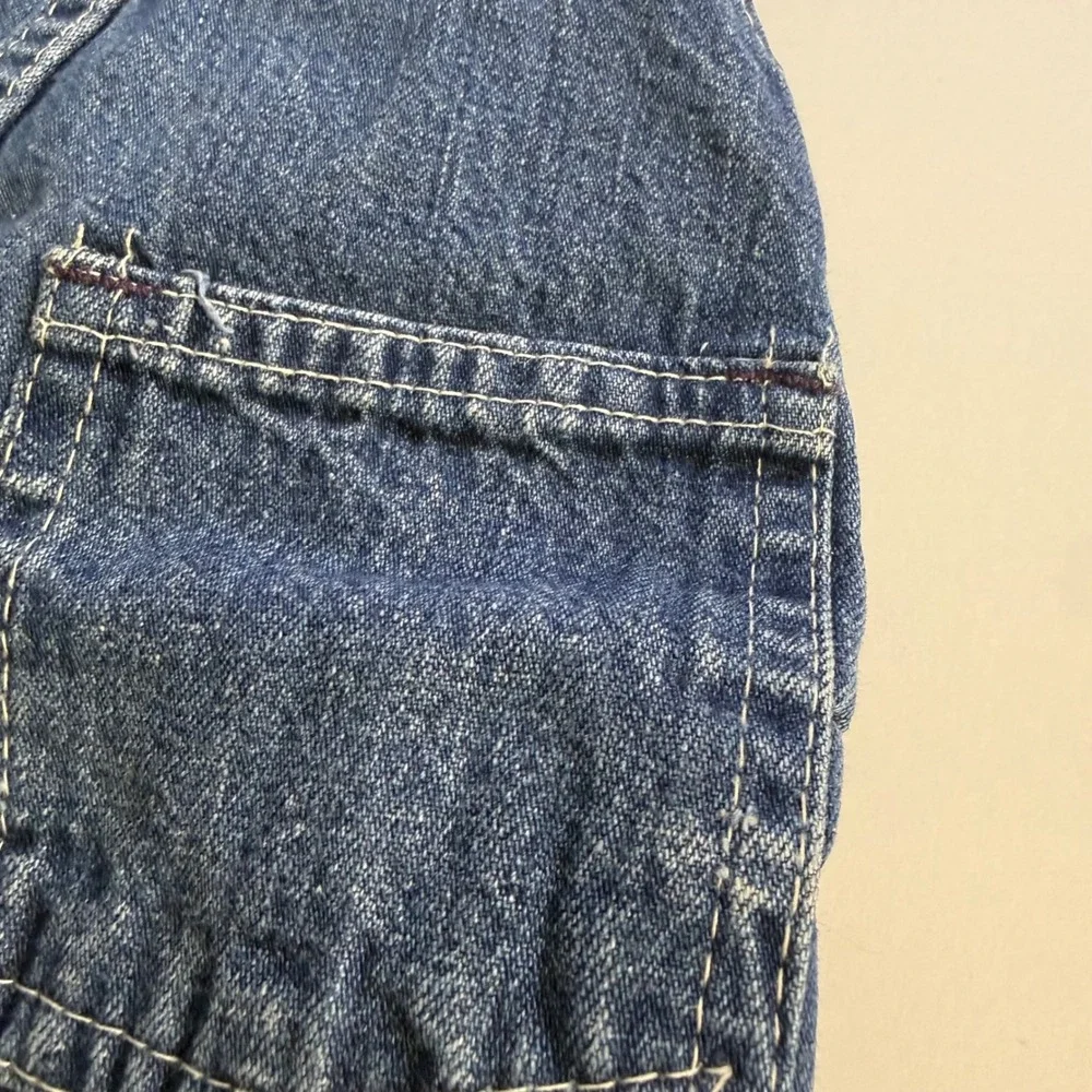 Vintage 90s Oshkosh B'gosh Vestbak Overalls Shortalls Romper Denim 18 months